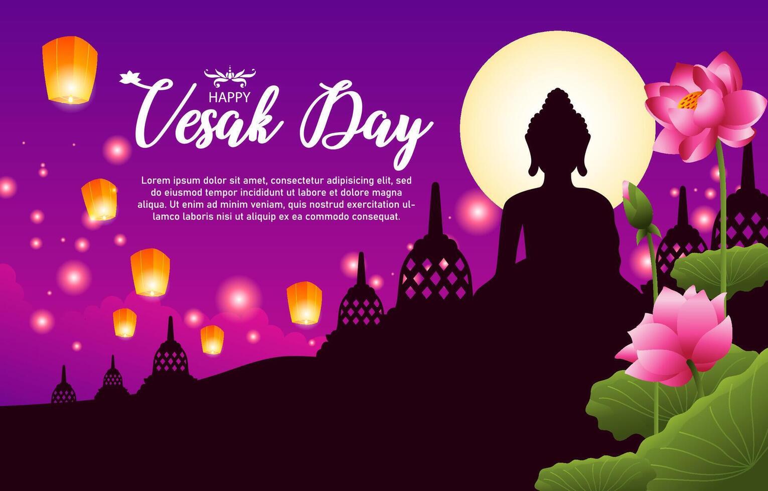 feliz dia de vesak vector