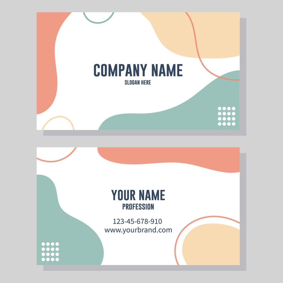 Business card design template. Creative and clean corporate identity. Vector illustration