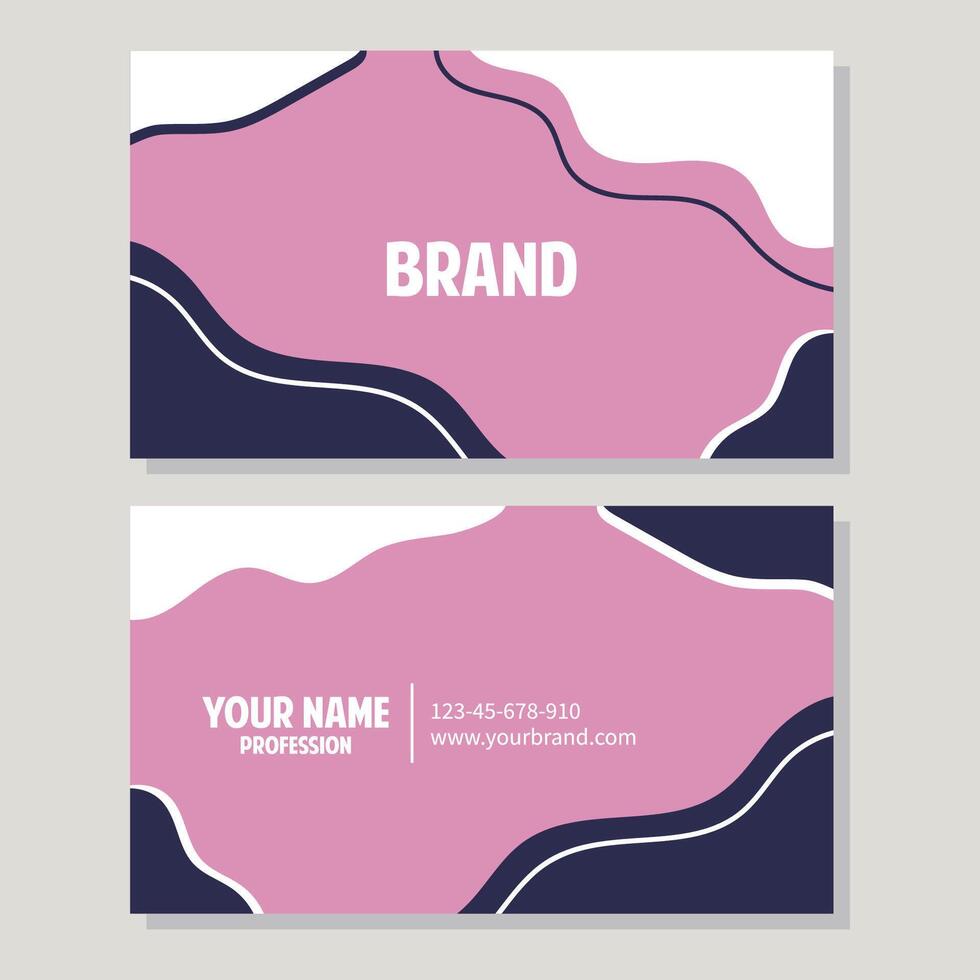 Business card design template. Business card vector design template with abstract background