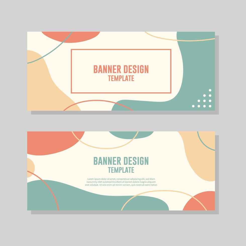 Set of banners templates in pastel colors. Vector illustration