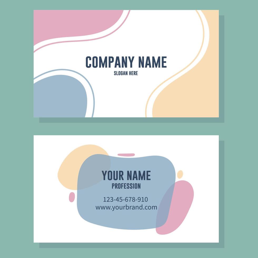 Business card design template. Modern Creative and Clean Business Card Vector Illustration