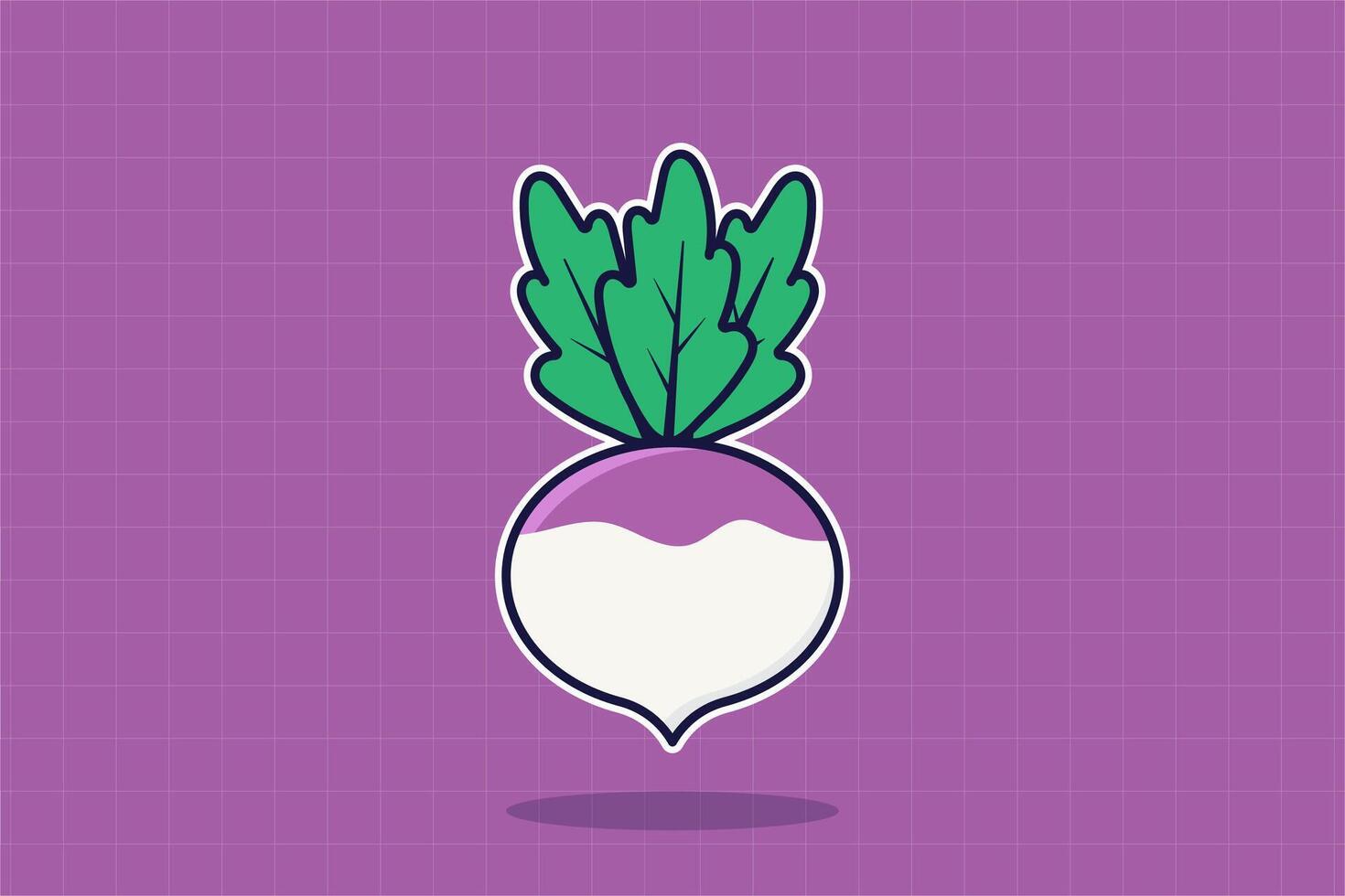 nabo vector icono en púrpura antecedentes. vegetal ilustración