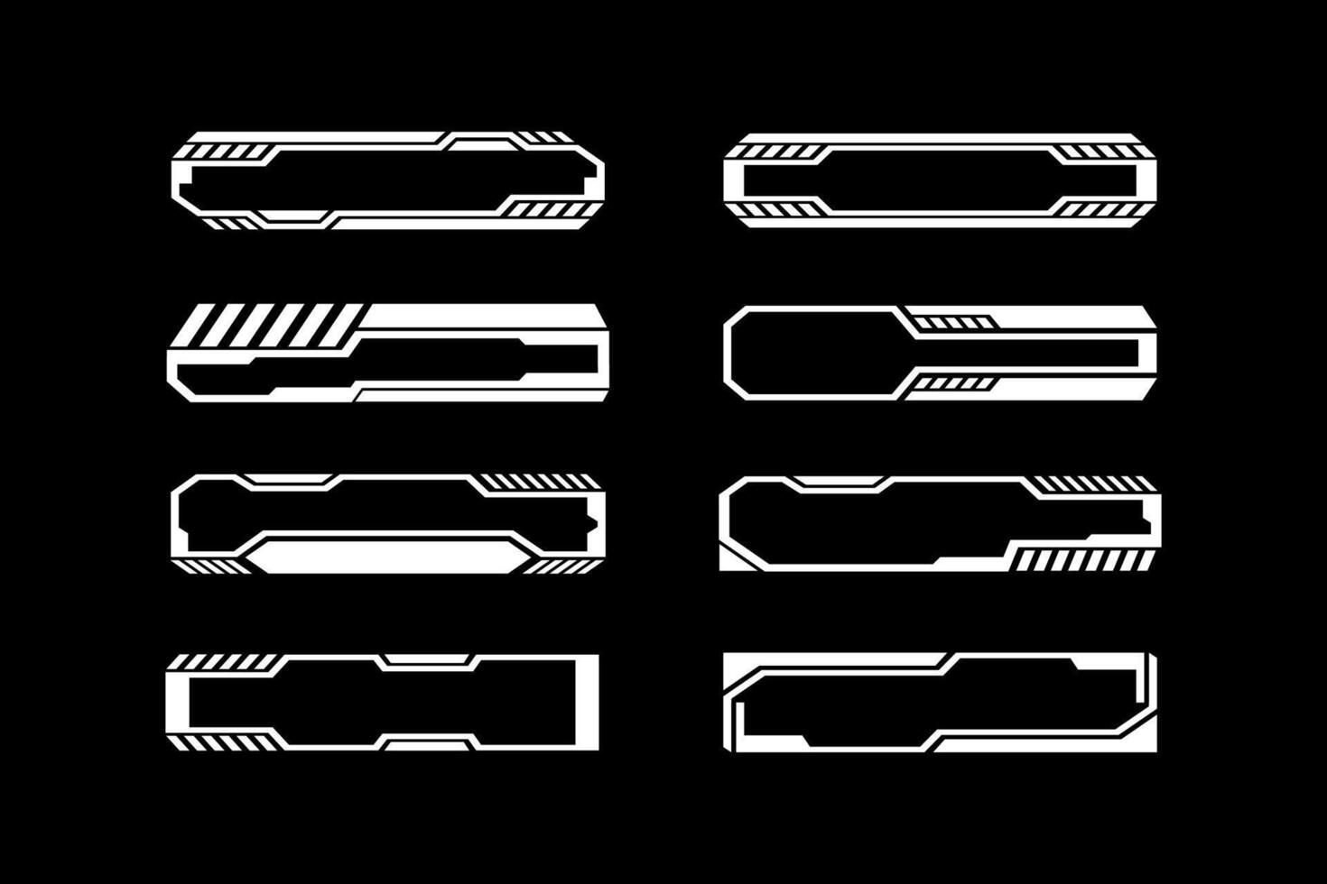 Borders future interface hud modern digital design elements vector