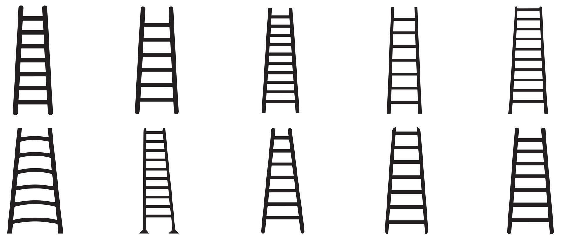 Ladder icon worker black vector background design.