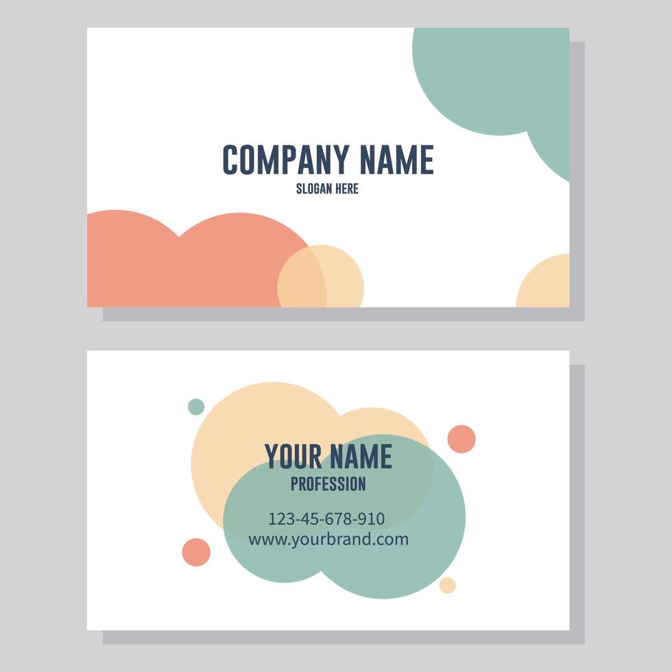 Business card template design vector