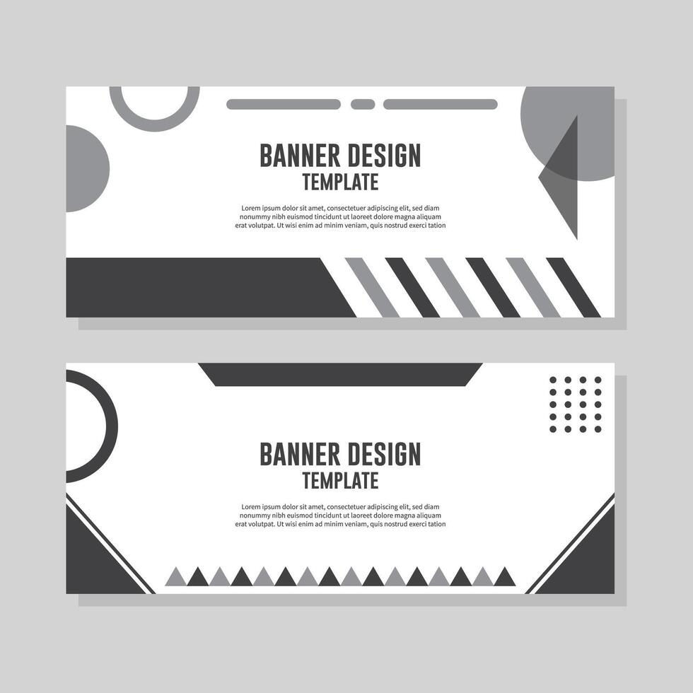 Abstract geometric banner design template vector