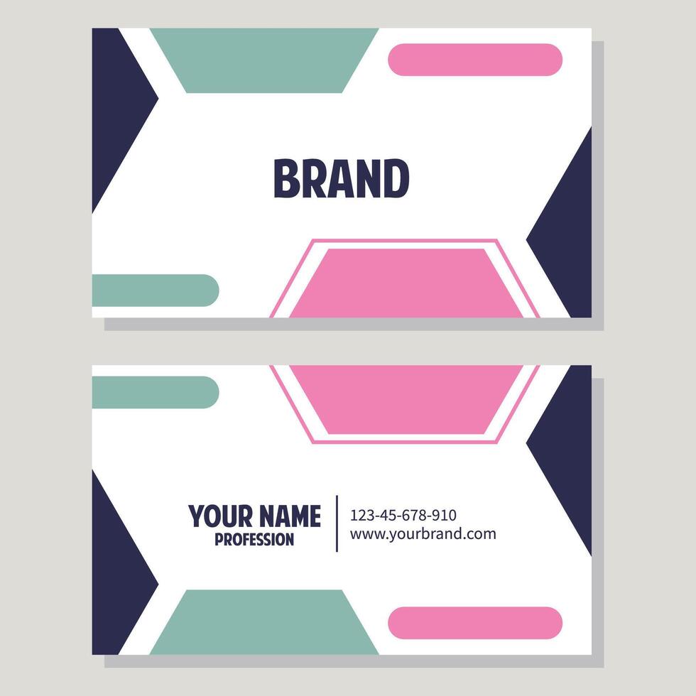 Business card design template, Creative and Clean Business Card Vector Illustration