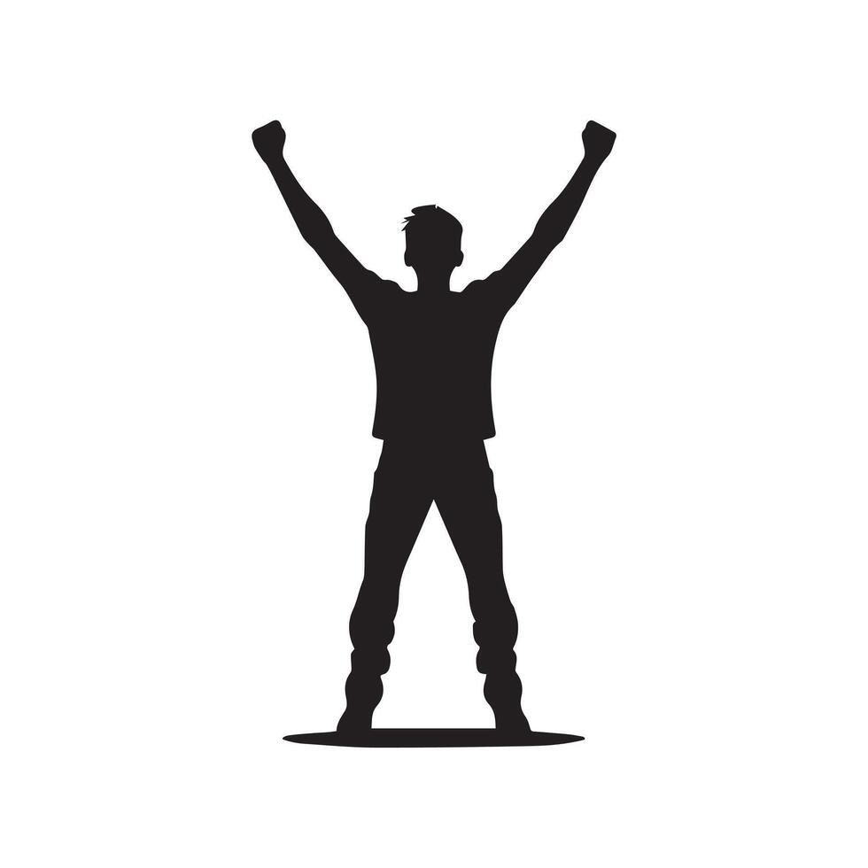 Leader man win black icon vector illustration design.