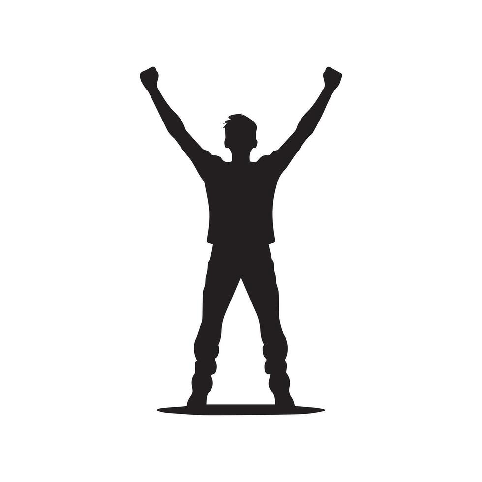 Leader man win black icon vector illustration design.