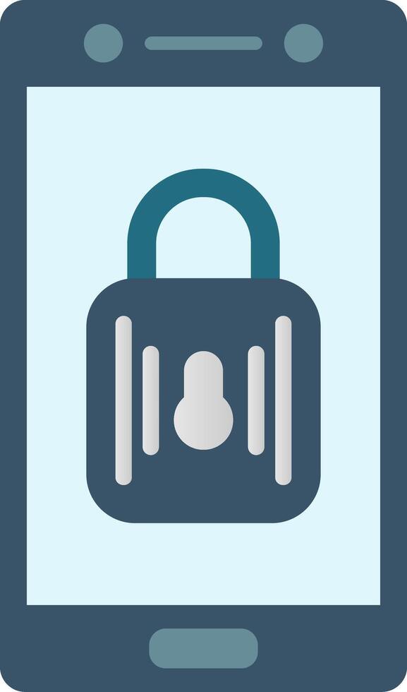 Lock Flat Gradient  Icon vector