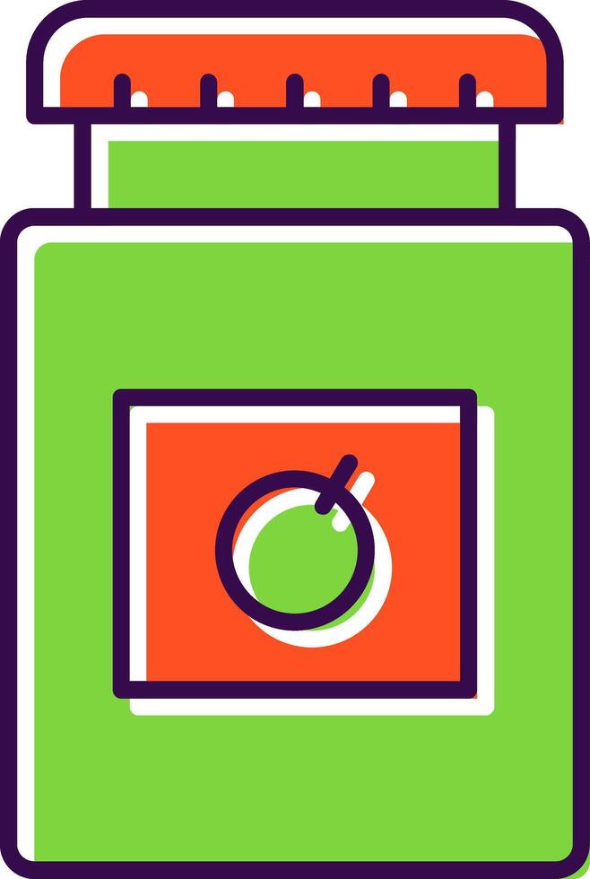 Jam Jar Filled  Icon vector