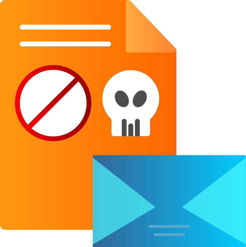 Spam Flat Gradient  Icon vector
