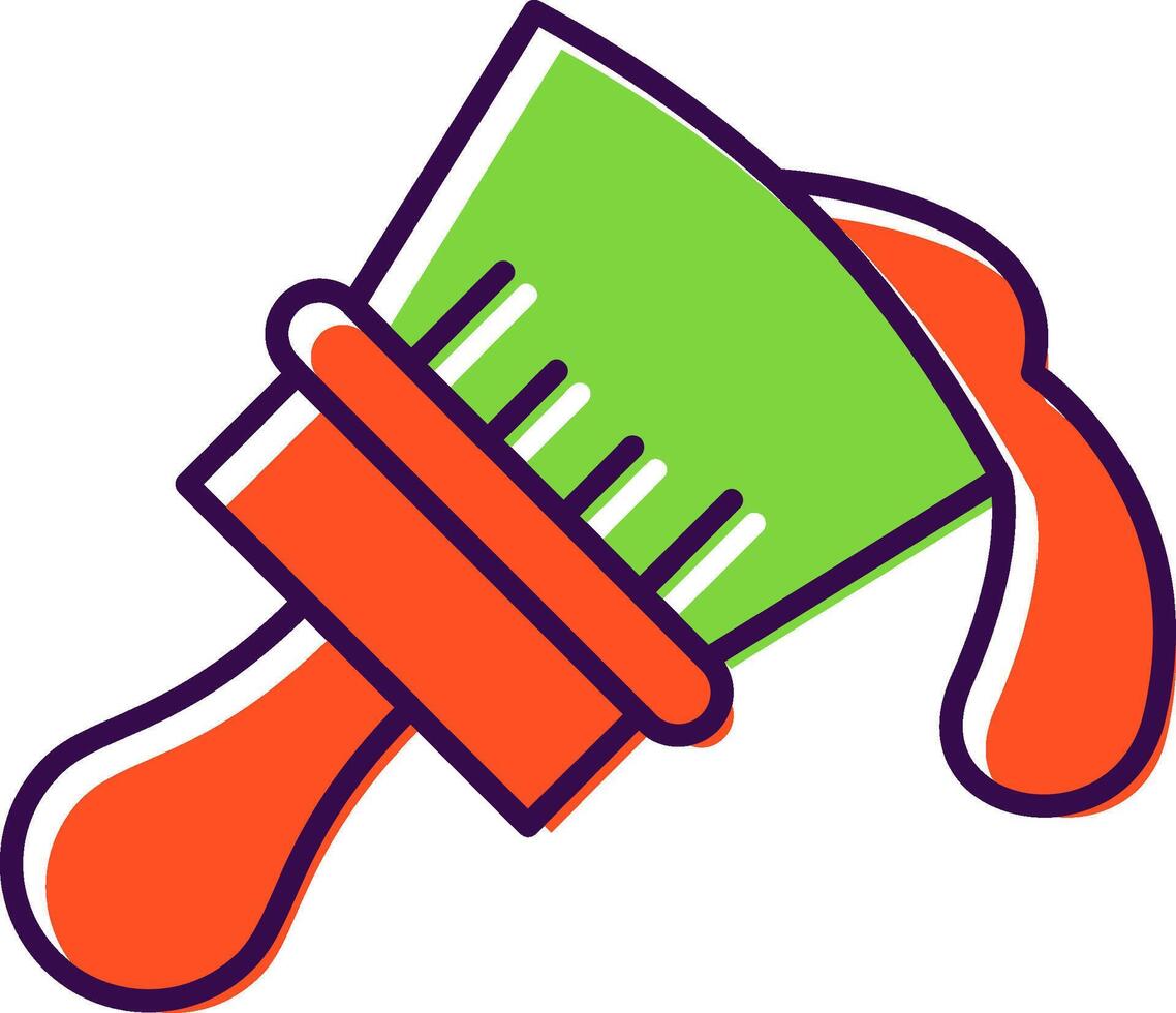 Paint Brush Filled  Icon vector