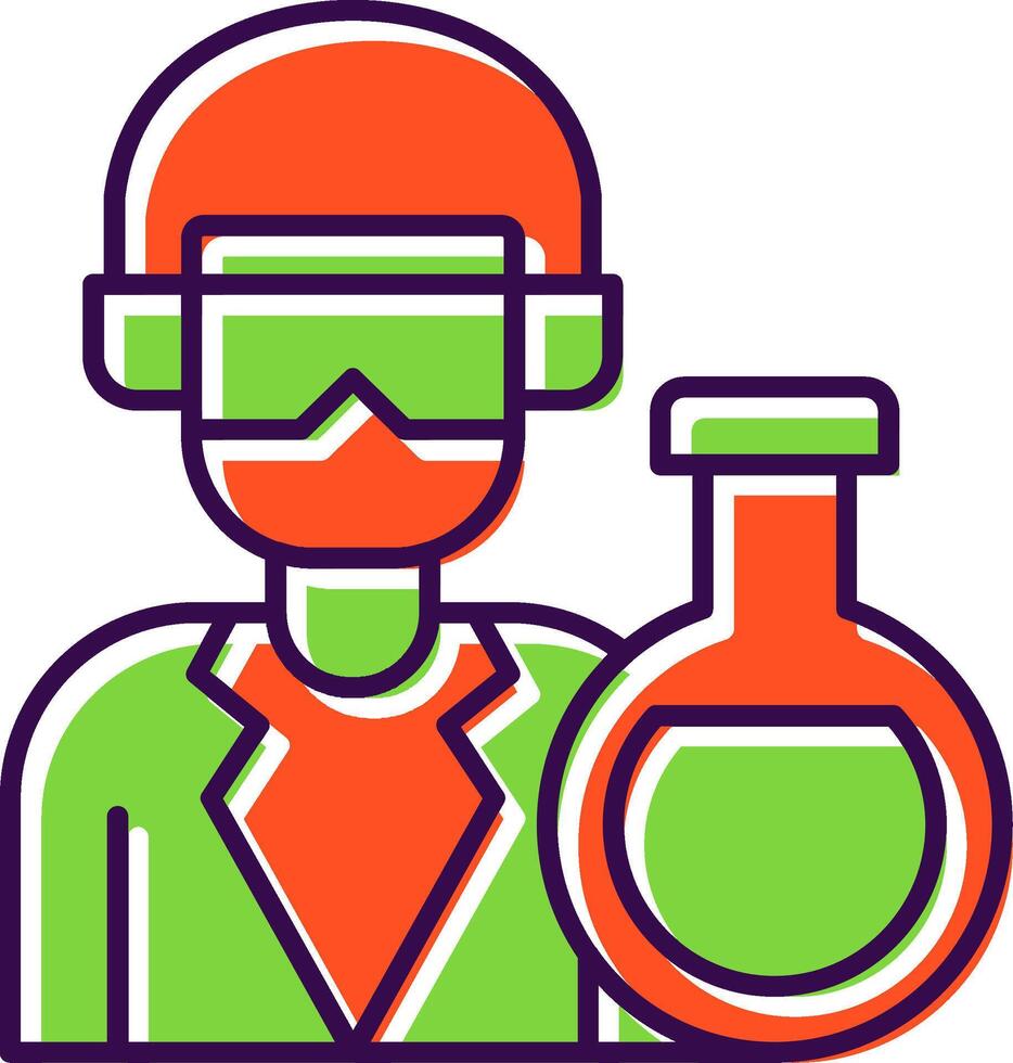 Chemist Filled  Icon vector