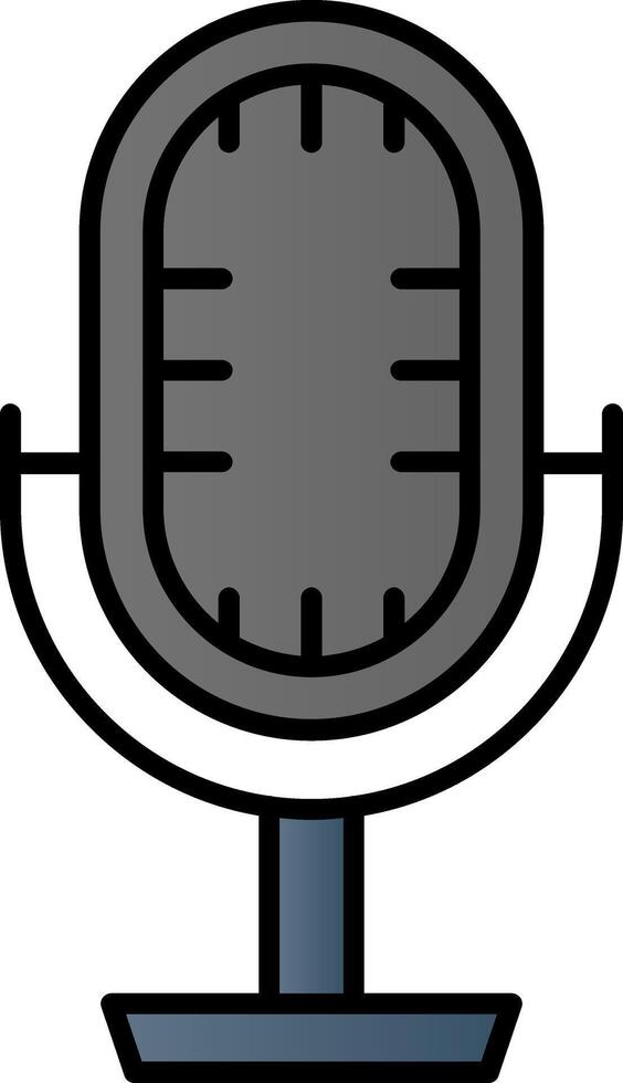 Studio Microphone Line Filled Gradient  Icon vector