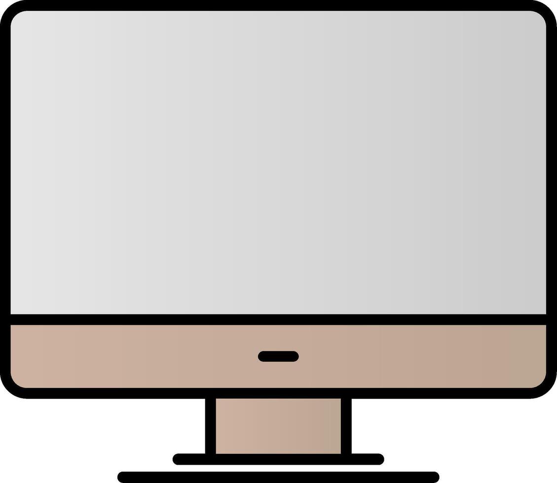 Personal computer Line Filled Gradient  Icon vector