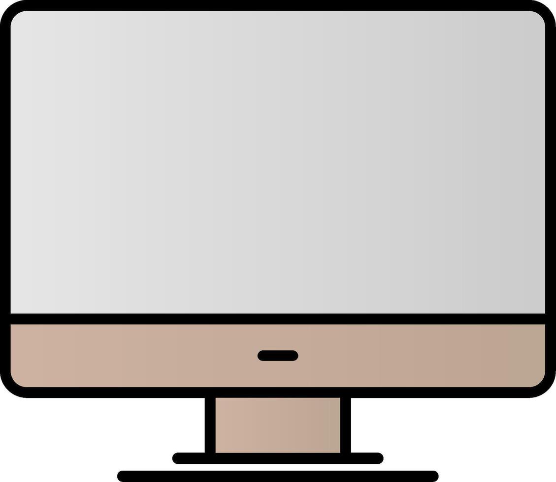 Personal computer Line Filled Gradient  Icon vector