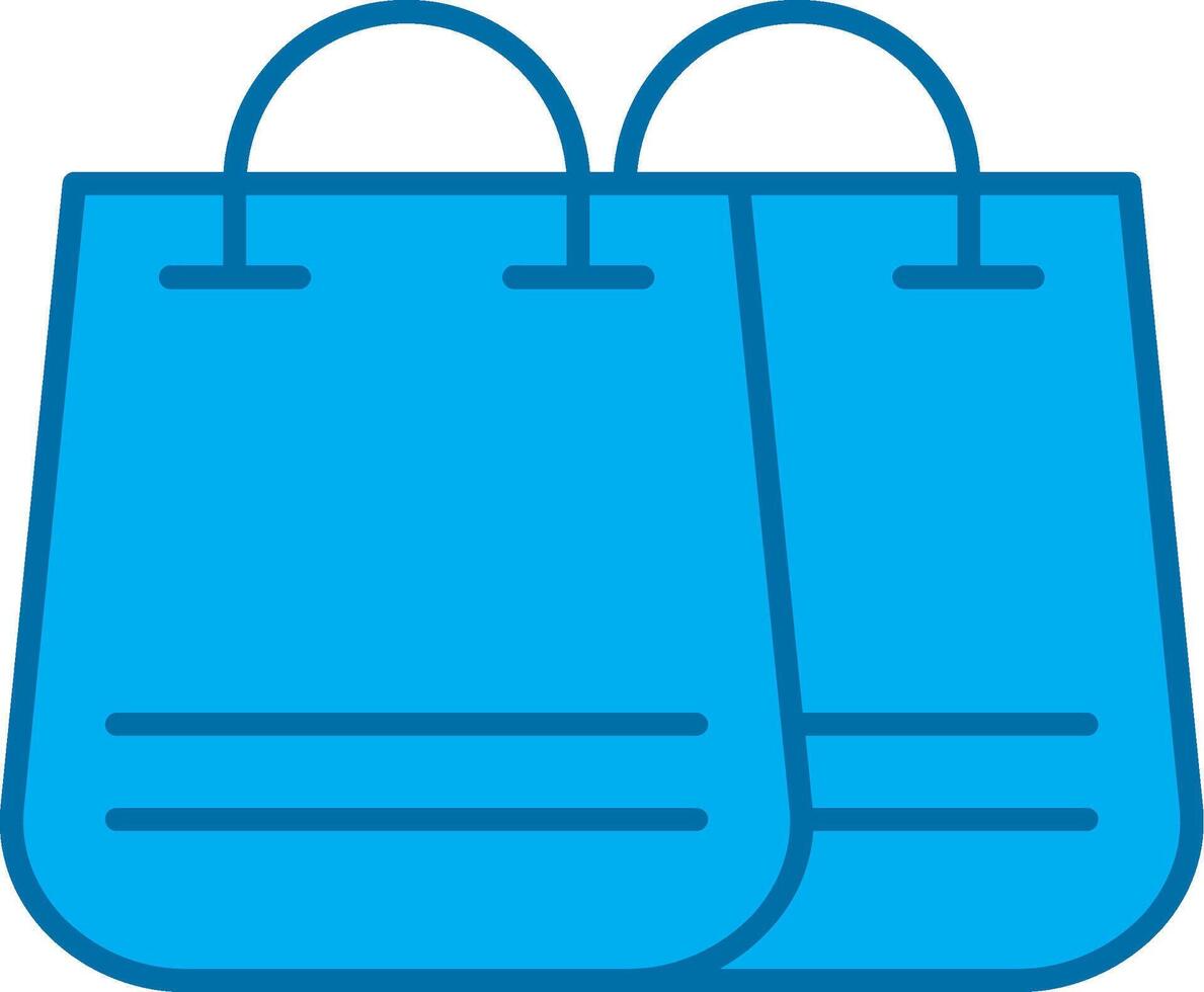 Shopping Bag Filled Blue  Icon vector