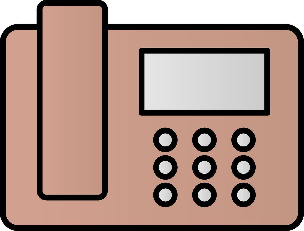 Telephone Line Filled Gradient  Icon vector