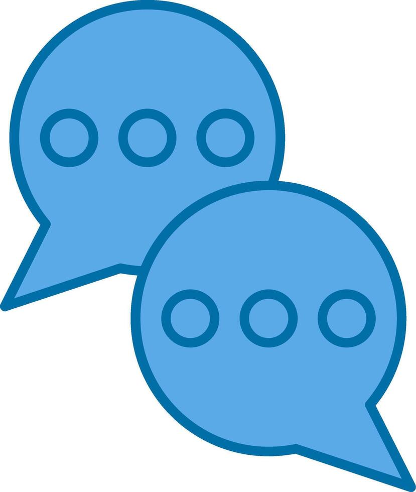 Messages Filled Blue  Icon vector