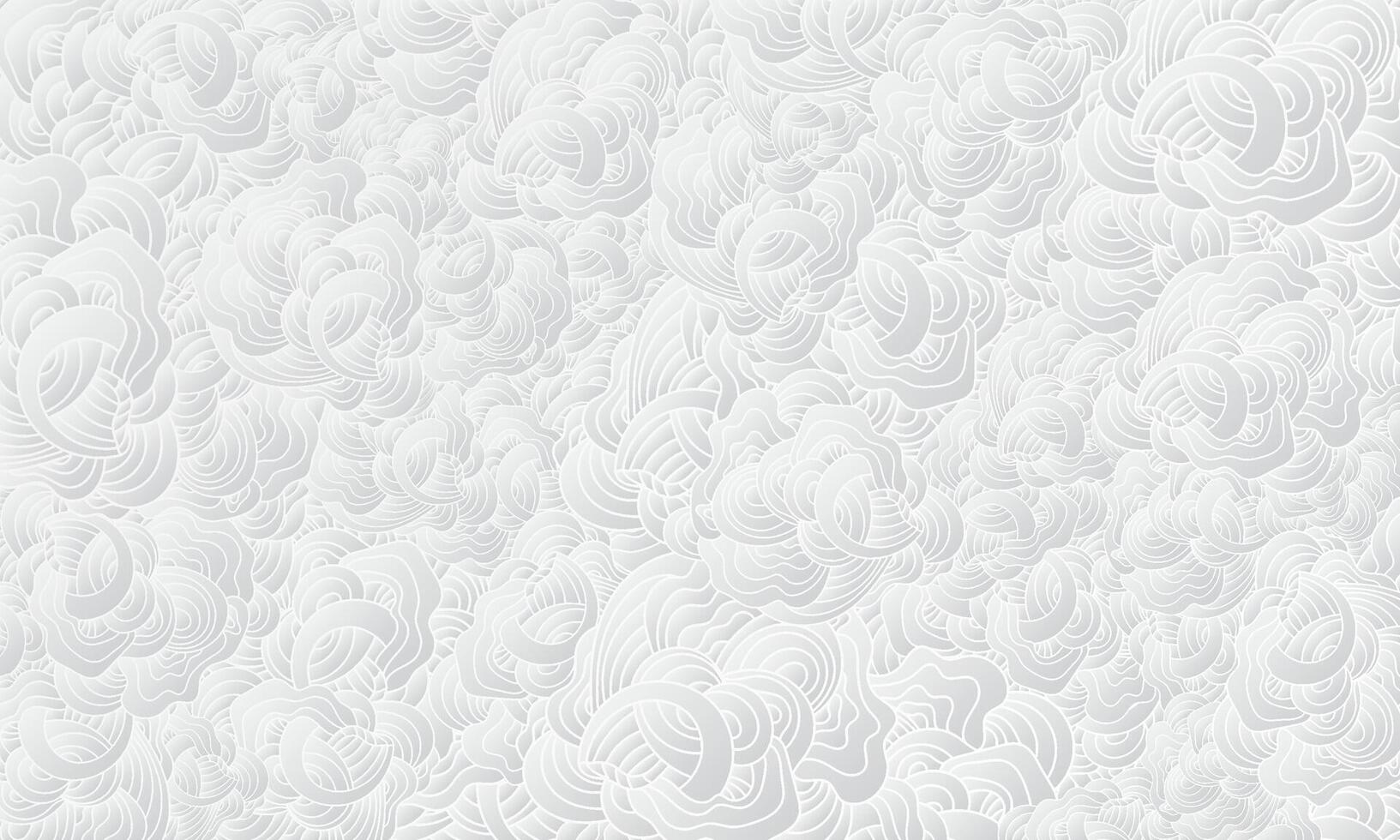 pattern of white roses on a white background. Vector illustration.