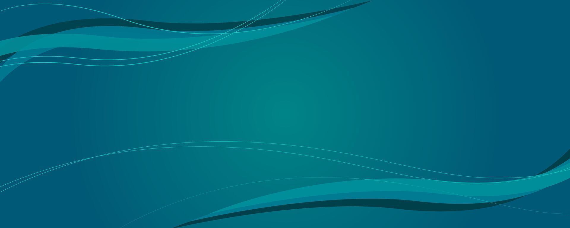 Blue abstract background with wavy lines. Vector illustration for your design