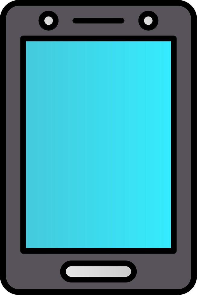 Smartphone Line Filled Gradient  Icon vector