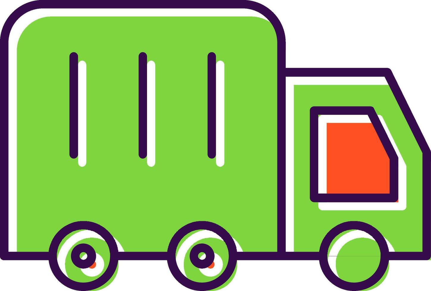 Lorry Filled  Icon vector