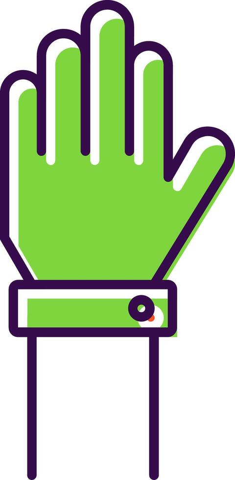 Raise Hand Filled  Icon vector