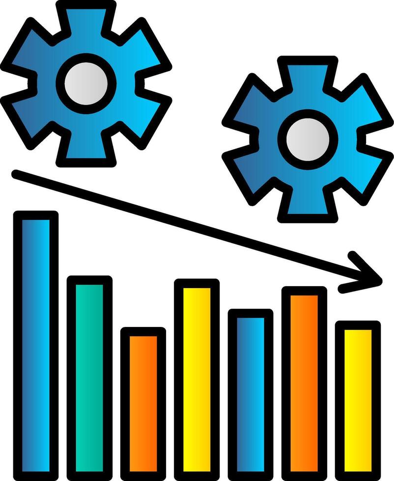 Management Line Filled Gradient  Icon vector