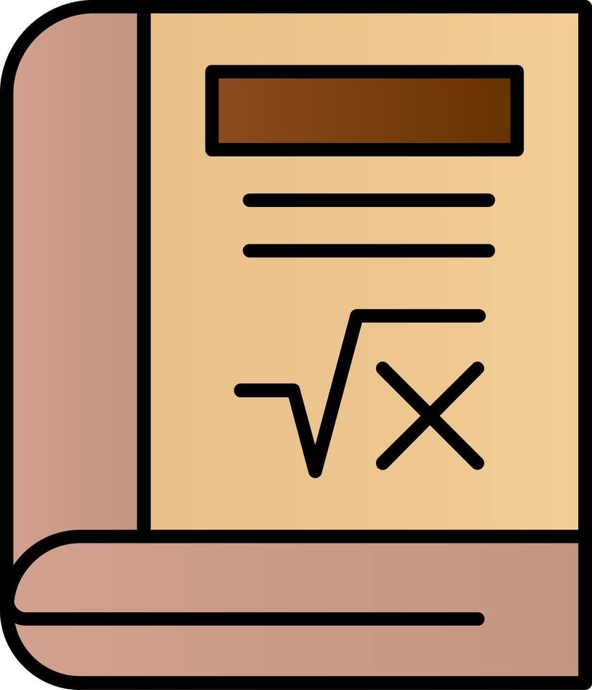 Book Line Filled Gradient  Icon vector