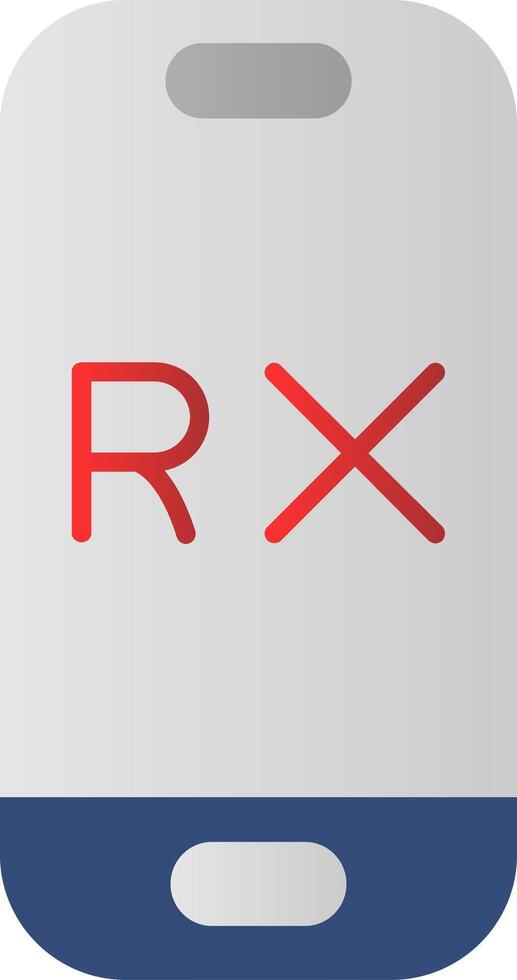Rx Flat Gradient  Icon vector