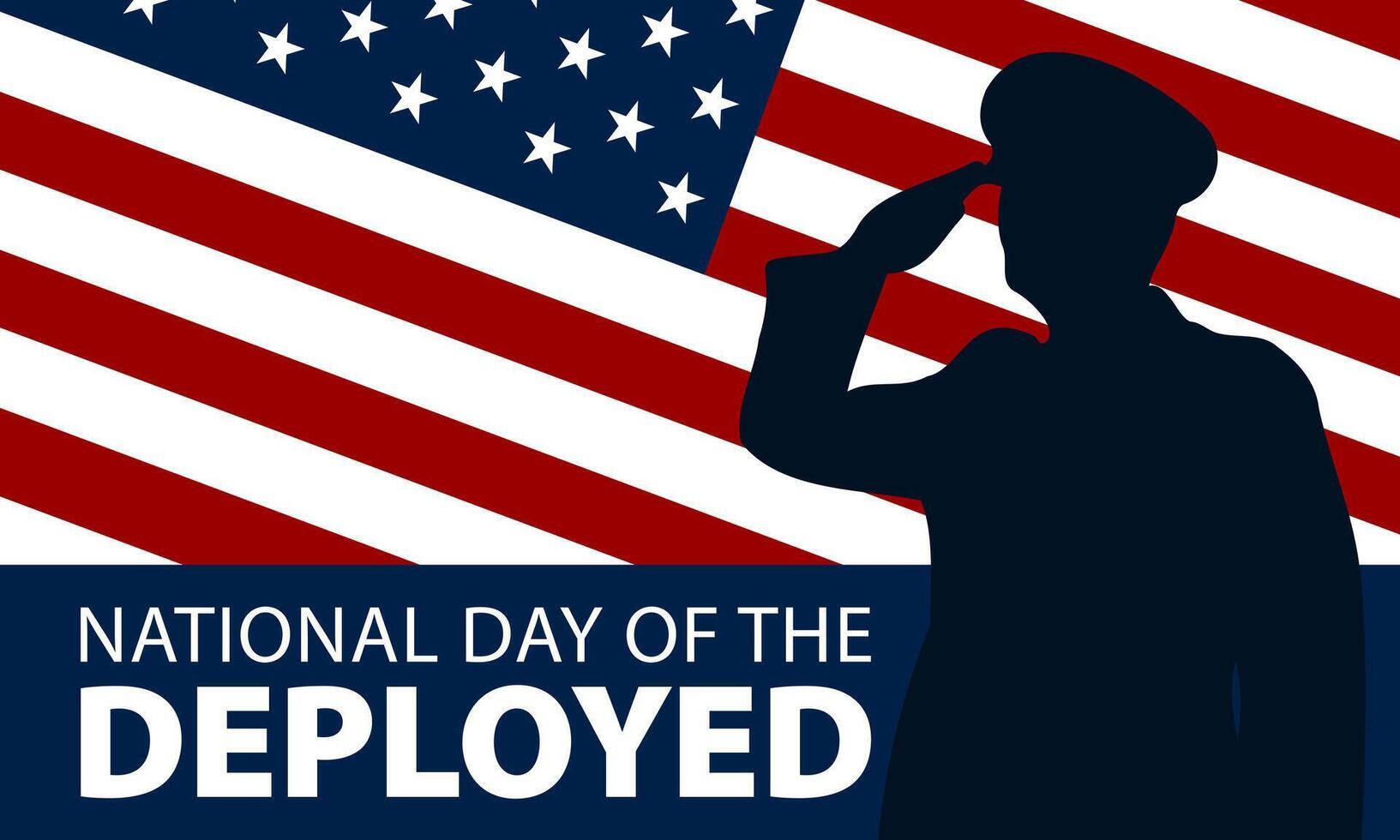 National Day Of The Deployed background vector illustration