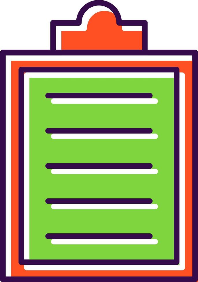 Clipboard Filled  Icon vector