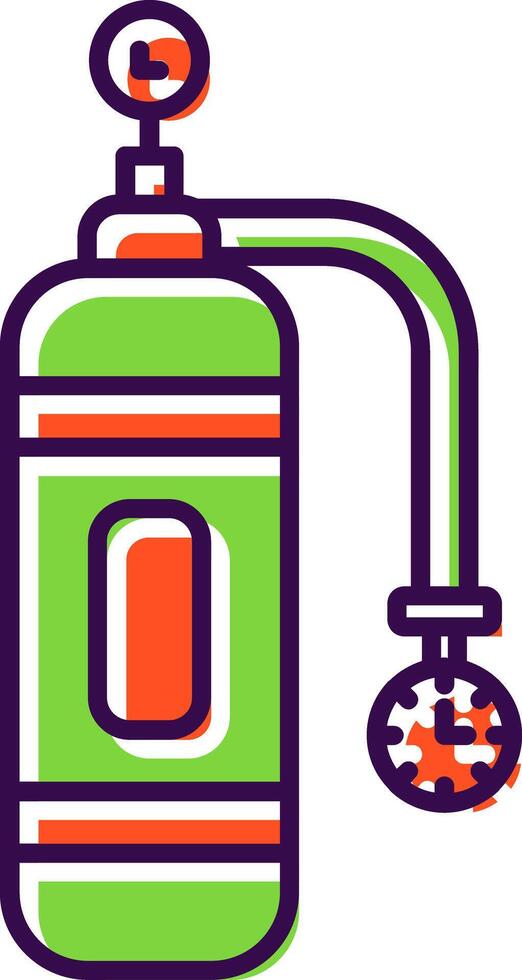 Oxygen Tank Filled  Icon vector