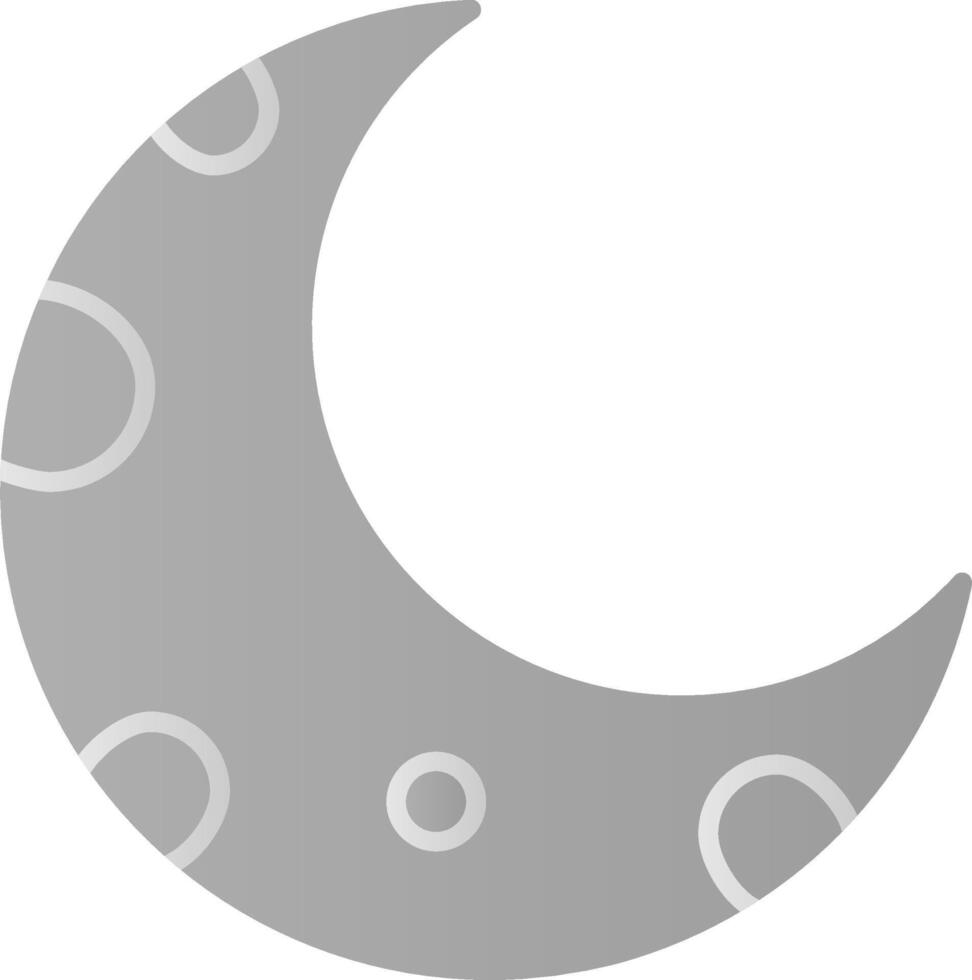 medio Luna plano degradado icono vector