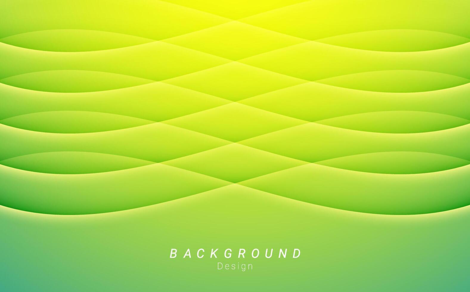 Green shiny gradient wave line abstract vector background design