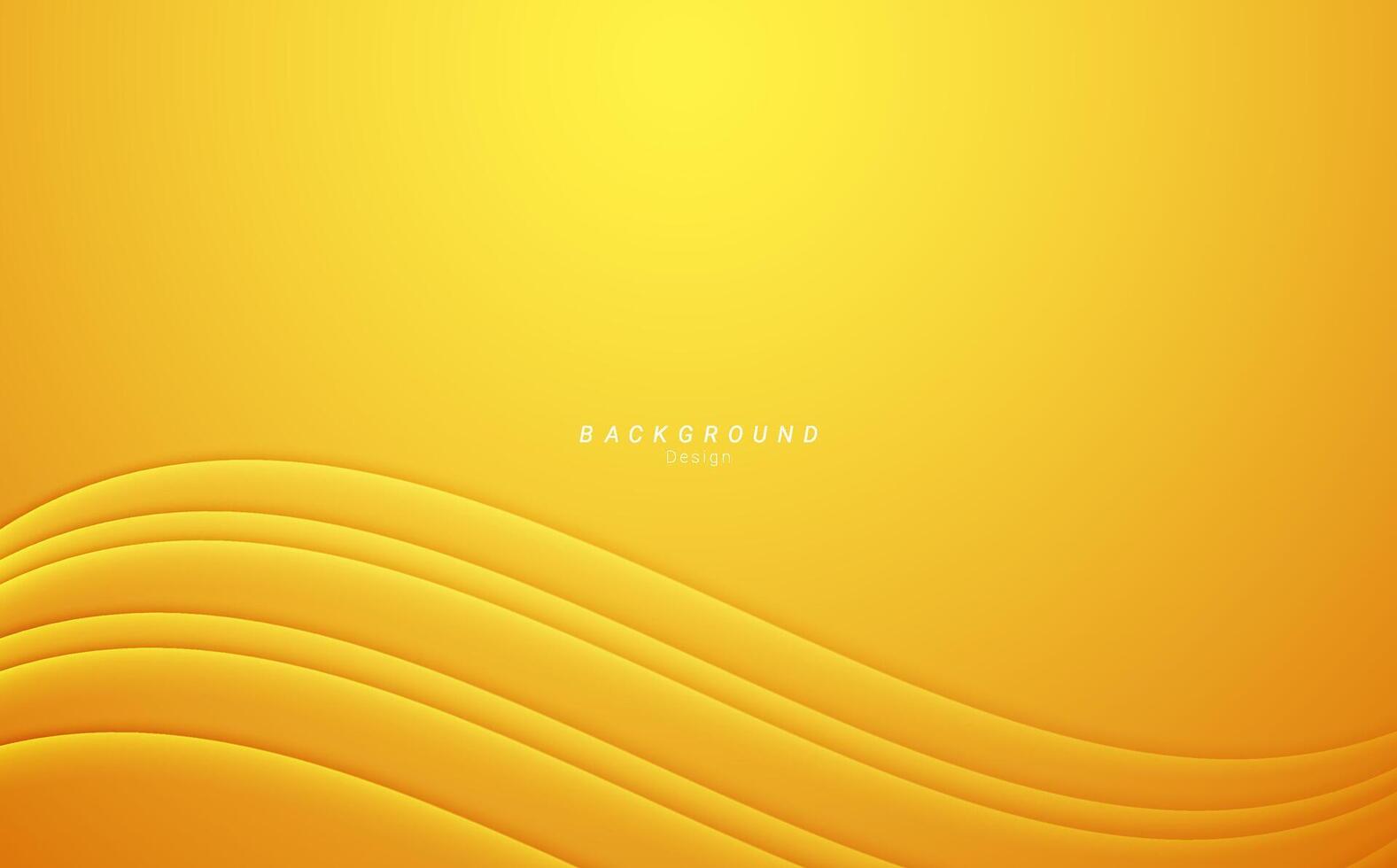 Orange minimalist wavy shape line shiny abstract vector background design