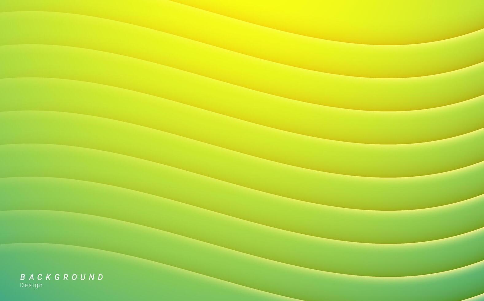 Green shiny gradient wave line abstract vector background design