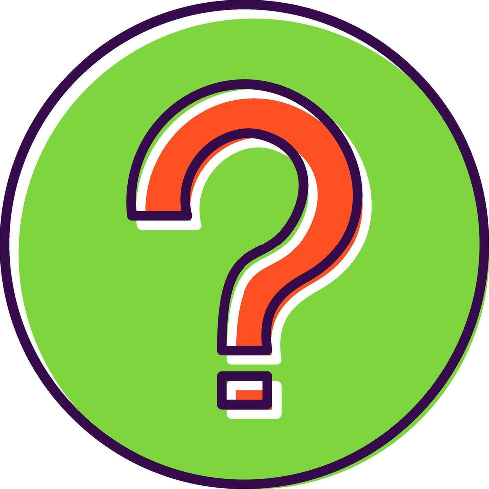 Question Filled  Icon vector
