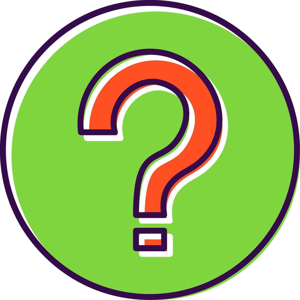 Question Filled  Icon vector