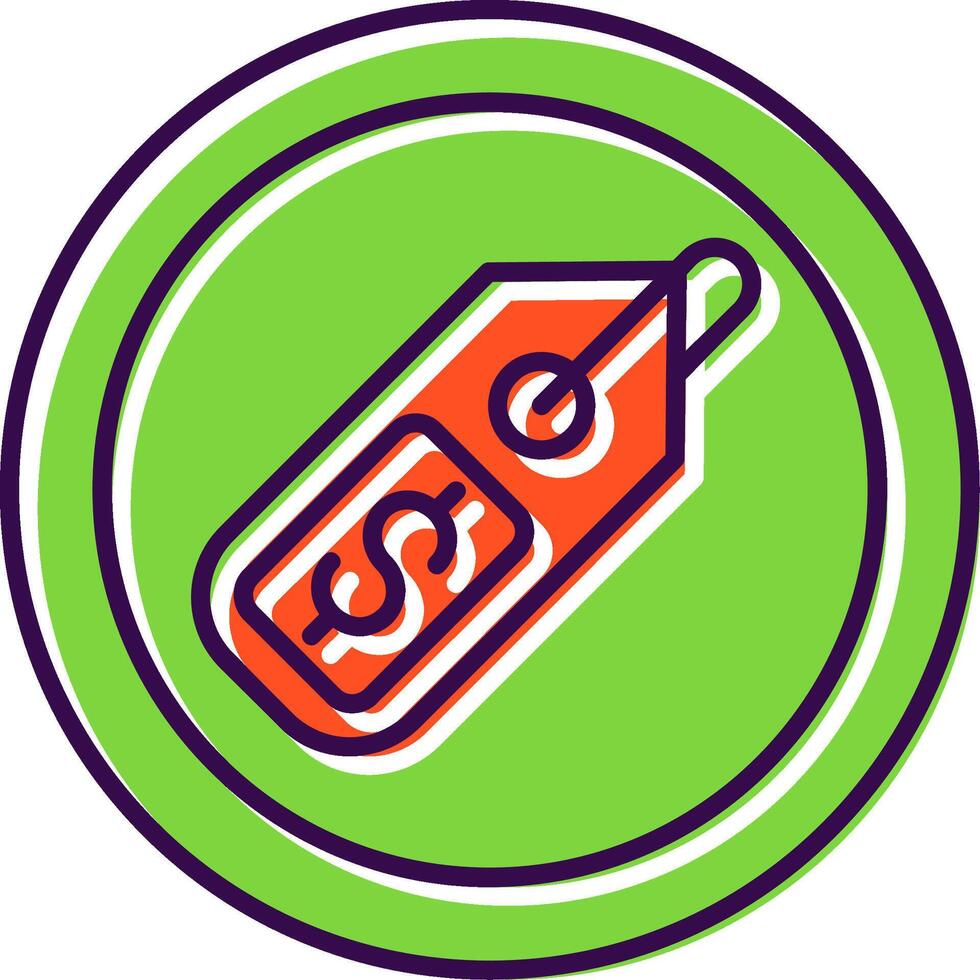 Tag Filled  Icon vector