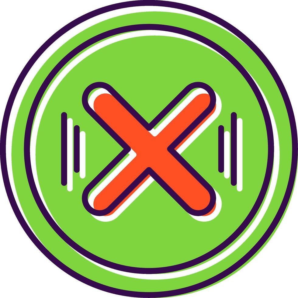 Cancel Filled  Icon vector