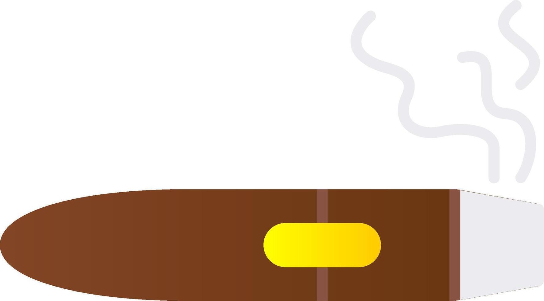Cigar Flat Gradient  Icon vector