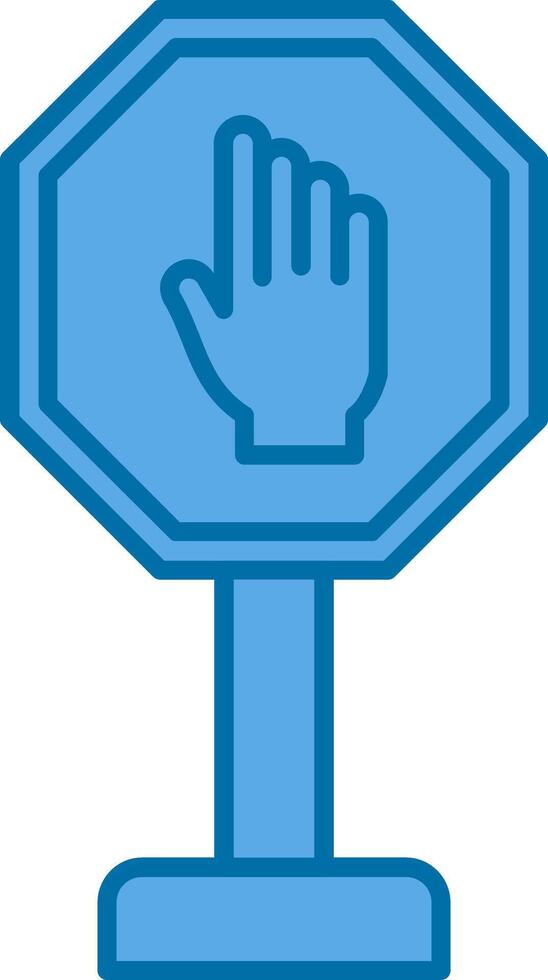 Stop Filled Blue  Icon vector