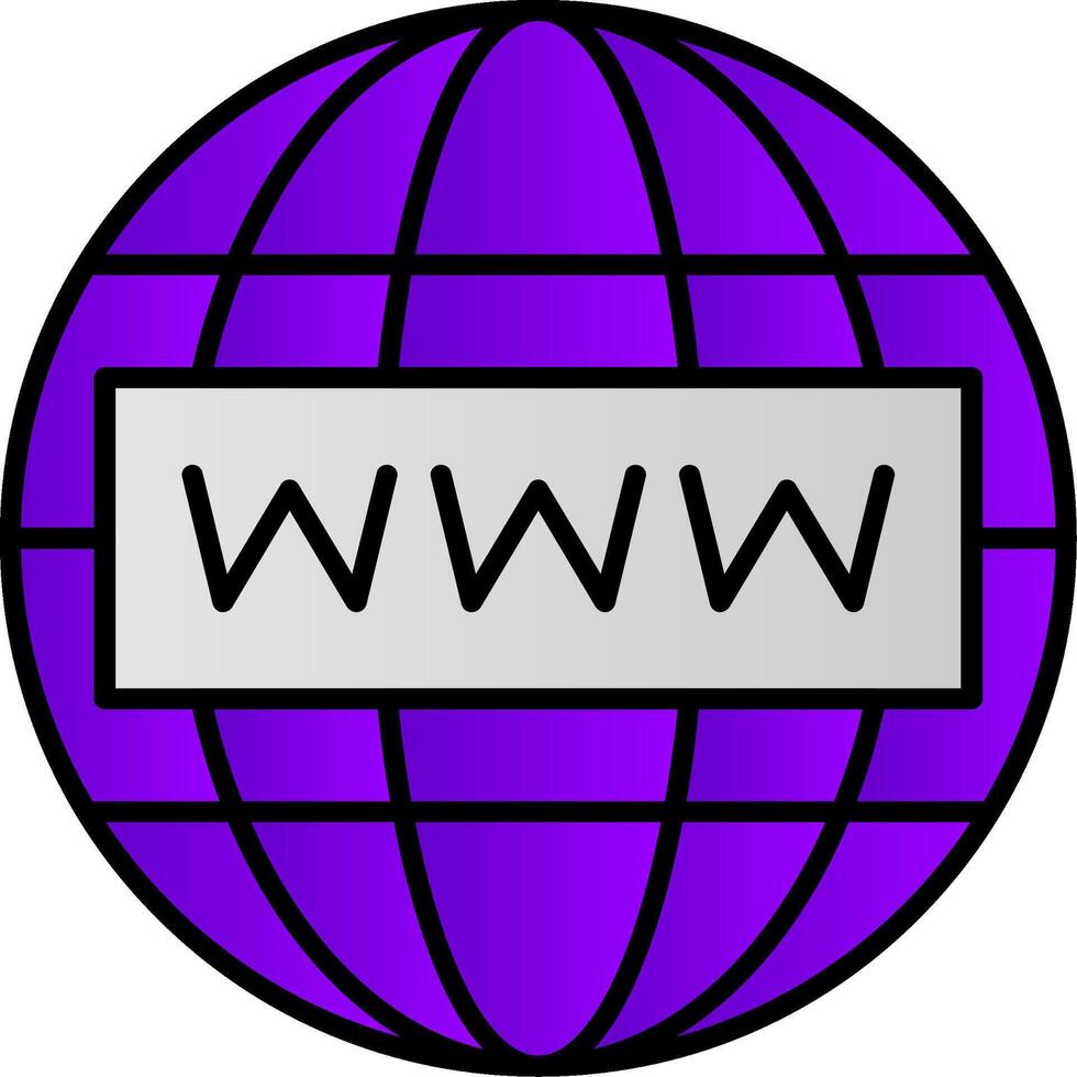 Internet Line Filled Gradient  Icon vector
