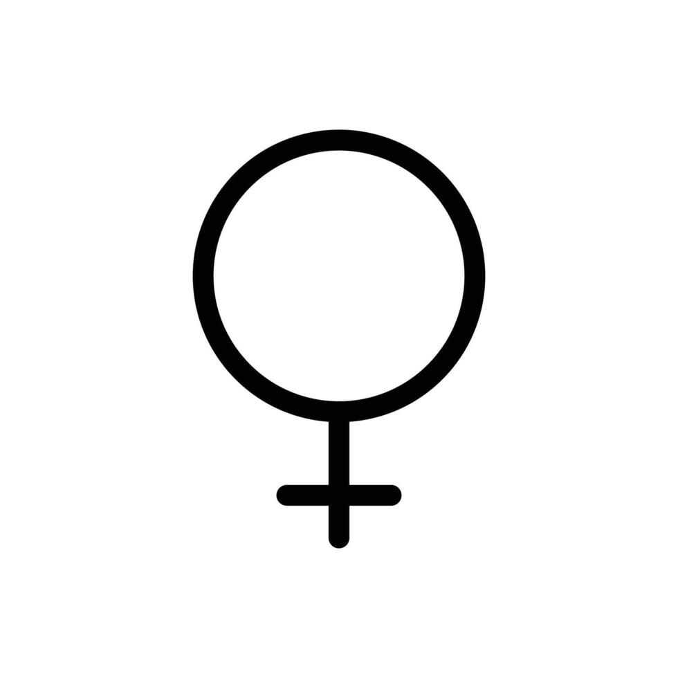 femenino contorno icono píxel Perfecto vector diseño bueno para sitio web y móvil aplicación hombre género icono