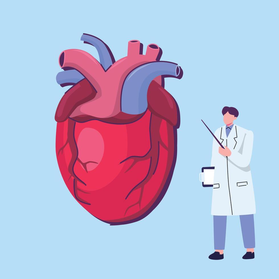 human hearts flat style illustration vector design