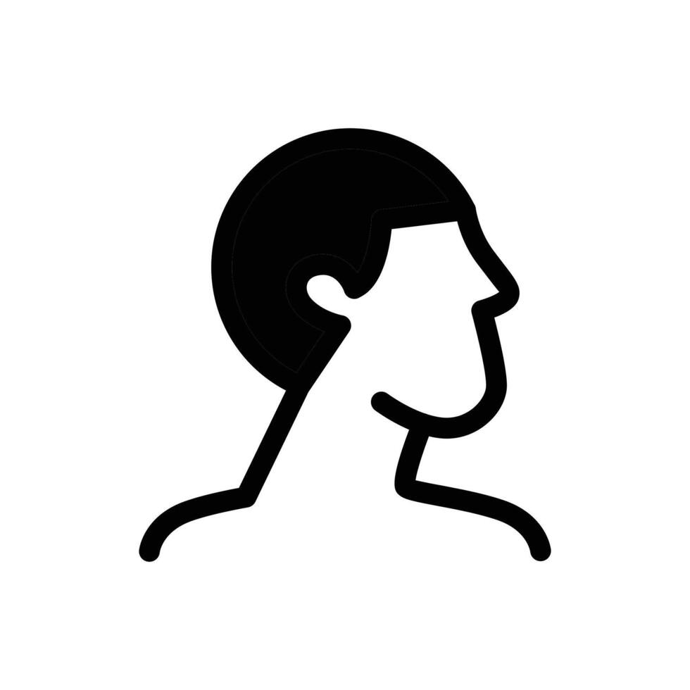 man side view solid icon vector design good for website and mobile app. man gender icon