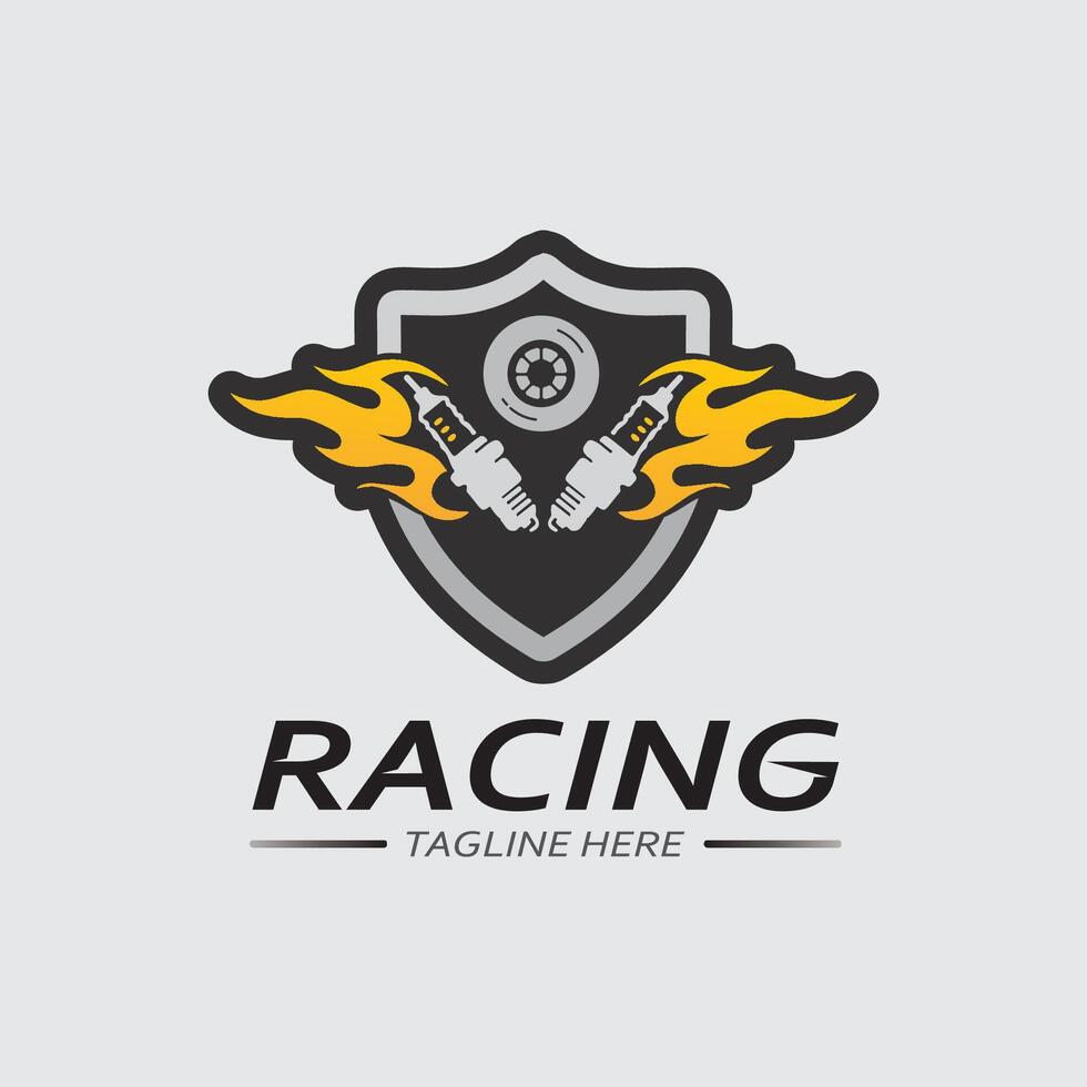 Race and speed logo icon vector  Race flag  racing illustration logo design